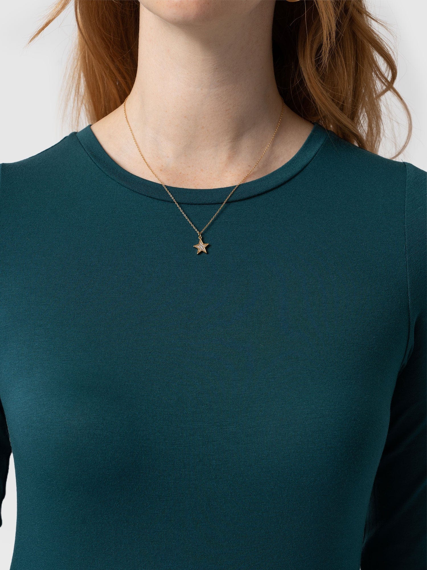 Greenwich Dress Long Sleeve - Deep Green